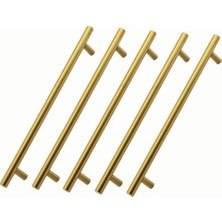 aklow akyoleticaret Gold 5 Adet 192 mm Altın Metal Kapak Kulpları Kulbu Alteta Mobilya Kulp Mutfak Çekmece Dolap Dolabı