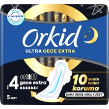 Şanal Orkid Ultra Hijyenik Ped Gece Ekstra (Boy 4) 5 Adet Ped