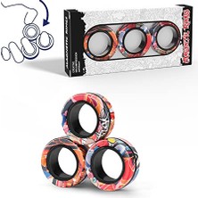 aklow akyoleticaret Manyetik Fidget Yüzük Seti, Dönen Halkalar
