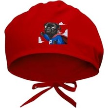 aklow akyoleticaret Super Pug Baskılı Cerrahi Bone, Doktor ve Hemşireler Için Hastane Bonesi