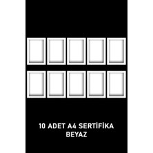aklow akyoleticaret 10 Adet A4 Beyaz Pvcli 21X30 Belge Için Beyaz 21 x 30