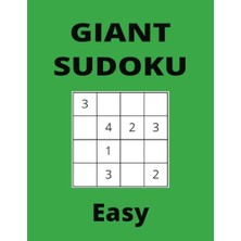 aklow akyoleticaret Gıant Easy Green Sudoku Book; 4x4 Puzzles, 50 Pages, 8.5X11