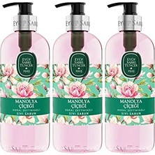 aklow akyoleticaret Doğal Zeytinyağlı Sıvı Sabun Manolya Çiçeği 500 ml x 3 Adet