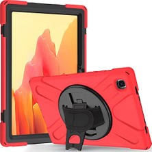 aklow akyoleticaret Galaxy Tab A7 10.4 T500 T505 T507 Için Kırmızı Defender Askılı Zırhlı Tank Kılıf