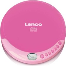aklow akyoleticaret CD-011PK; Taşınabilir CD Çalar Pil Şarj Fonksiyonlu, LCD Ekran, Diskman, Cd-Walkman, Kulaklık ve Micro-Usb Şarj Kablolu, Pembe