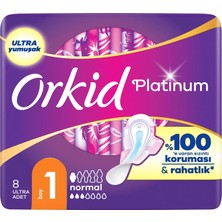 Şanal Orkid Platinum Hijyenik Ped Normal (Boy 1) 8 Adet Ped