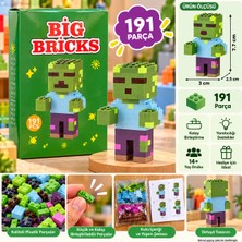 Big Bricks 191 Parça Mini Blok Yeşil Karakter Figürü Yapım Seti – 3D Mikro Yapı Blok Seti – 14+ Yaş