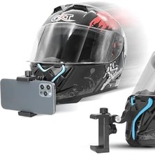 aklow akyoleticaret Ayarlanabilir Güçlendirilmiş Plastik Kask Çene Altı Telefon ve Gopro Tutucu