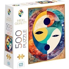 aklow akyoleticaret Gizemli Yüz 500 Parça 2,2 mm Kalınlık 33X48 cm Profesyonel Hobi Puzzle Yapboz Serisi