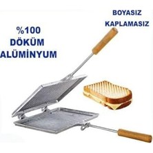 aklow akyoleticaret Mobilreyon; Taşhan Sade Alüminyum Boyasız Döküm Ocak Üstü El Tost Makinesi, Ekmek Kızartma, Kamp
