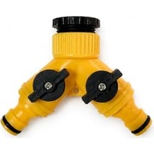 aklow akyoleticaret 1/2 3/4 Sarı DMX4279 Çift Çıkışlı Vanalı Musluk Adaptörü, ve Uyumlu