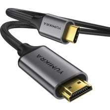 aklow akyoleticaret Usb-C To HDMI Kablo, HDMI 2.1 8K@60Hz 4K@240Hz 48GBPS Hdcp Hdr, Dex Mode, Thunderbolt 5/4/3, Macbook Air/pro, iPad Pro/air ile Uyumlu (3 Metre)