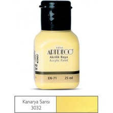 Meschain Meschaın Artdeco Akrilik Boya 25ML 3032 Kanarya Sarı