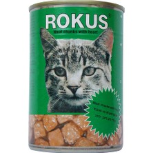 Şanal Rokus Yürekli Kedi Konserve Maması, 410 G, Yürekli