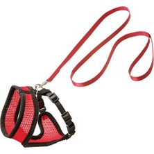 Şanal Karlie Kedi Göğüs Tasması, 30 cm Siyah/kırmızı