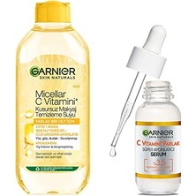 aklow akyoleticaret Parlak Cilt Için Makyaj Temizleme Suyu + C Vitamini Serum Seti