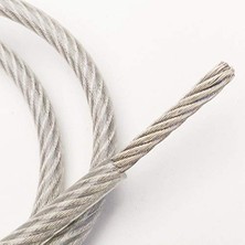aklow akyoleticaret 3 mm Pvc Kaplı Çelik Halat (Izoleli, Iç 2 Mm) 100 M