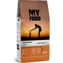 Şanal Myfood Urinary Destekli Somonlu Kısırlaştırılmış Yetişkin Kedi Maması 1,5 kg