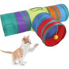 Şanal Üç Yollu Tünel Kedi Oyuncağı
