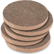 Şanal Best Pet Supplies Aktif Oyun Için Scratch And Spin Kedi Scratcher Yedek Pedleri, Doğal Geri Dönüştürülmüş Oluklu Mukavva, Davranışları Destekler, Stresi Azaltır - 5 Adet