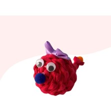 Şanal Çıngıraklı Örme Kedi Oyuncağı 9cm Kırmızı