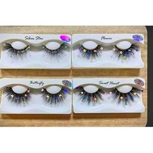 aklow akyoleticaret 4'lü Glitter Kirpik Seti