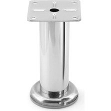 aklow akyoleticaret Metal 12 cm Gümüş Dayanıklı Tablalı Krom Mobilya Ayağı Modern Koltuk Kanepe Tv Ünite Ayağı Ayakları