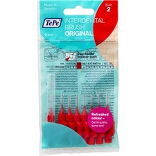 aklow akyoleticaret Interdental Fırçalar Kırmızı Orijinal (0,5 Mm) 1 x 8 Fırça