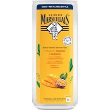 aklow akyoleticaret Organik Mango ve Çarkıfelek Meyvesi 400 ml Duş Jeli, Beyaz ve Sarı