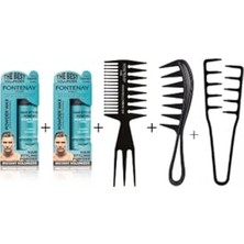 aklow akyoleticaret Saç Toz Wax Matt Effect Mavi 20 G X2 + Şekil Tarak X2 + Mucizevi Tarak 5'li Set