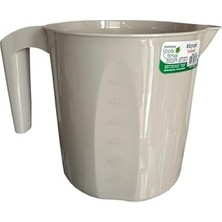 aklow akyoleticaret 1.5 L Krem Plastik Ölçekli Maşrapa