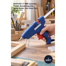 Yenilig 1 Adet 100W Sıcak Silikon Tabancası – Elektrikli 11 mm Uyumlu, Li Açma/kapama, Metal Ayak, Hot Glue Gun