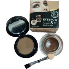 aklow akyoleticaret Jel ve Pudra Krem Kahve Eyeliner Seti, 2'li