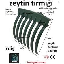 aklow akyoleticaret Zeytin Toplama Tırmığı, 7 Diş, 13 Cm, Yeşil Plastik