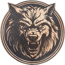 aklow akyoleticaret Vahşi Kurt Yuvarlak Deri Arma Patch
