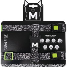 Şanal M-Pets Urban Style Siyah/beyaz Active Köpek Göğüs Tasması (L)