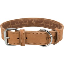 Şanal Trixie Köpek Boyun Tasması Kalın Deri 55-65 cm 40 mm L-Xl Kahverengi