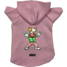 Şanal Monopetz Kapişonlu Polar Sweatshirt Köpek ve Kedi Kıyafeti & Elbisesi Pembe Evil Clown L