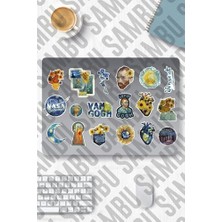 aklow akyoleticaret Van Gogh Temalı Sticker Etiket Seti - Laptop Notebook Telefon
