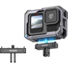 aklow akyoleticaret Adaptör; Go Pro Hero 13 Için Manyetik Mandal Montajlı Metal Hızlı Bırakma Siyah, Çift Kilit ve Kaymaz Düğme Tasarımı, HERO13 Aksesuarları, Takılabilir Tripod, Vlog Montajı