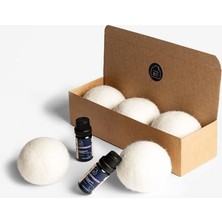 aklow akyoleticaret Farm & More Keçe Kaliteli Yün Kurutma Topu; 3'lü Paket; 1000+ Yıkama; Saf Yün; Yeniden Kullanılabilir Doğal Kumaş Yumuşatıcı Uçucu Yağlarla Mükemmel Uyumlu