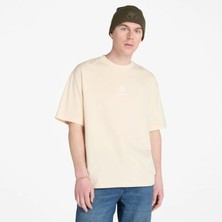 Timberland Hampthon Tonal Stack Logo Tee Erkek Bej Tshirt TB0A5MNTEFL1
