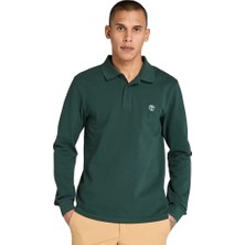 Timberland Millers River Ls Millers River Pique Pol Erkek Koyu Yeşil Tshirt TB0A6VD23171