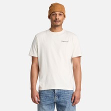 Timberland Nh Poster" Back Graphic Tee Erkek Beyaz Tshirt TBC0YHBKCM91