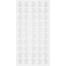 aklow akyoleticaret Silikon Yapışkanlı Sünger, Çekmece ve Dolap Kapağı Ses Stoperi, Beyaz, 9 mm x 1.6 Mm, 50'li Set