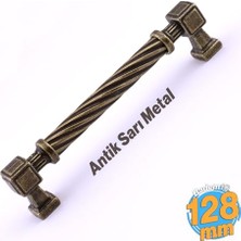 aklow akyoleticaret Sarı Metal 128 mm Burma Antik Eskitme Kulp Mobilya Çekmece Mutfak Dolabı Dolap Modern Kapak Kulpları