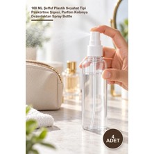Yenilig 4 Adet Boş Sprey Şişesi – 100 ml Şeffaf Plastik Seyahat Tipi Püskürtme Şişesi, Parfüm Kolonya Dezenfektan Spray Bottle
