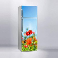 Şanal Buzdolabı Sticker Kaplama Dolap Kaplama Etiketi Gelincikler