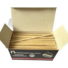 aklow akyoleticaret Omeyva Organik Tahta Ahşap Bambu Çay ve Kahve Karıştırıcı Çubuk; 10 Cm., 400 Adetlik 1 Paket