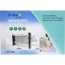 aklow akyoleticaret Q‑max Çift Uv Işıklı 8W Sessiz Sinek Öldürücü Elektrikli PS‑570